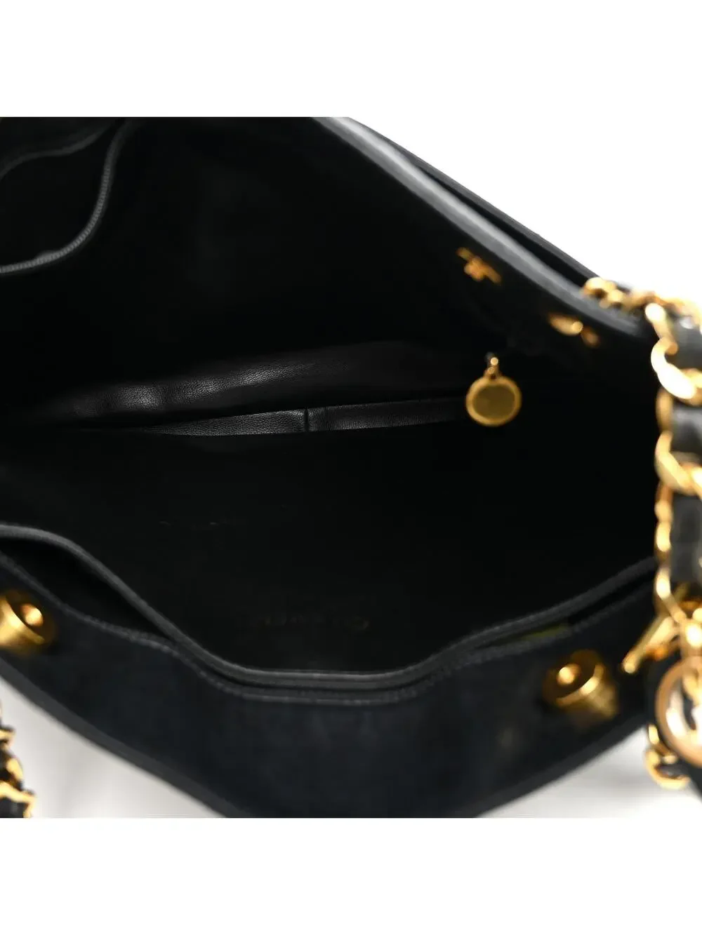 Chanel Lambskin Cc Shoulder Bag Black #324418C12B